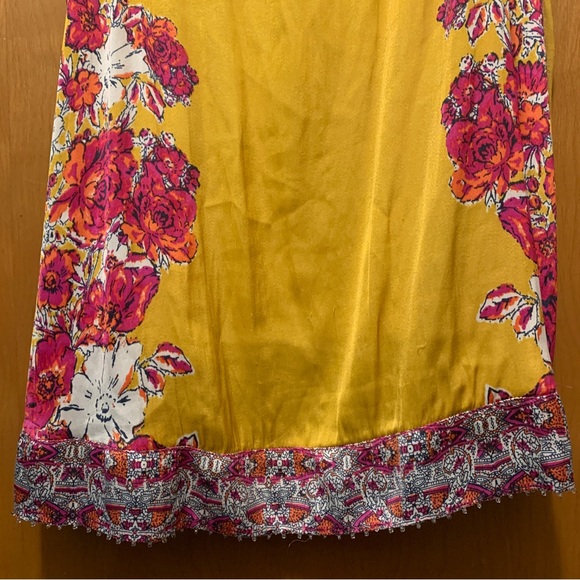 Free People Gold Floral Beaded Tank Small - Picture 3 of 4